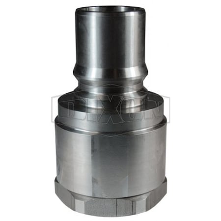 Dixon DQC H Industrial Interchange High Volume Female Plug, 1-1/2-11 Nominal, Female BSPP, 316 SSss S H12BF12-SS